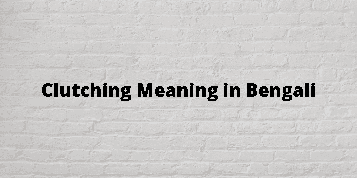 clutching meaning in Bengali  clutching translation in Bengali