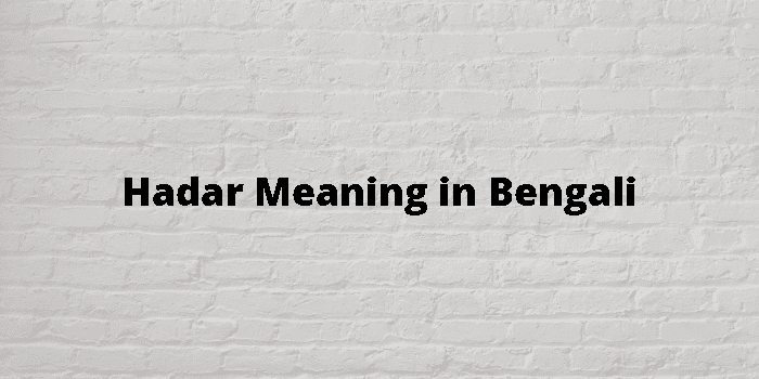 Hadar Meaning In Bengali - বাংলা অর্থ