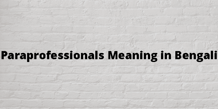 paraprofessionals-meaning-in-bengali