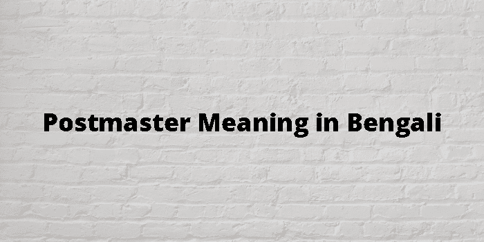 Postmaster Meaning In Bengali - বাংলা অর্থ