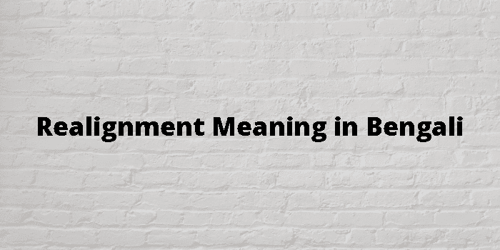 Realignment Meaning In Bengali - বাংলা অর্থ