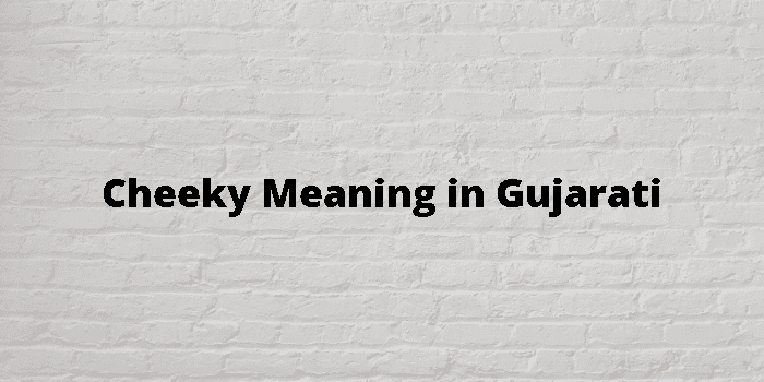 cheeky meaning in Gujarati  cheeky ગુજરાતીનો અર્થ