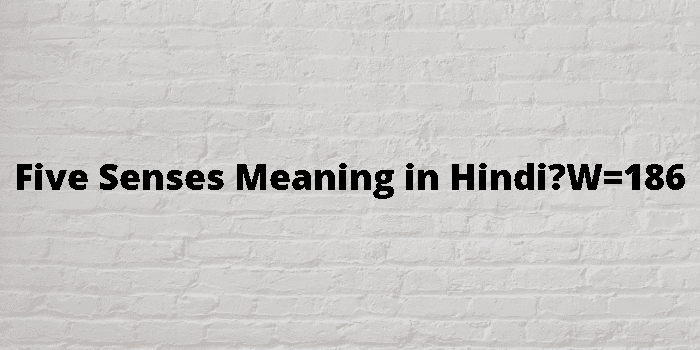 Five Senses Meaning In Hindi 