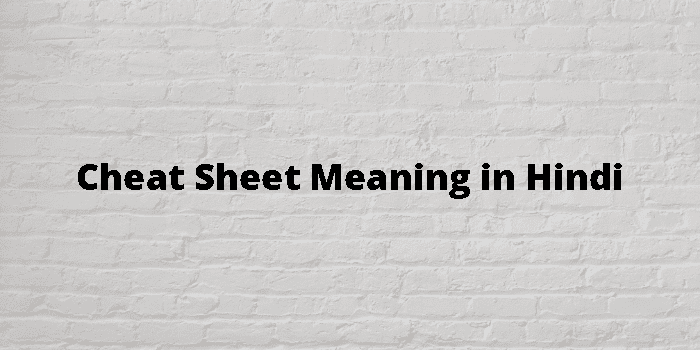 cheat-sheet-meaning-in-hindi