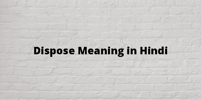 dispose-meaning-in-hindi