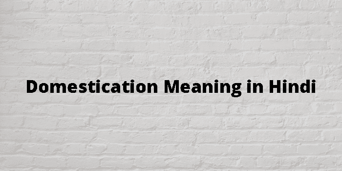 domestication-meaning-in-hindi