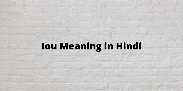 Iou Meaning In Hindi - हिंदी अर्थ