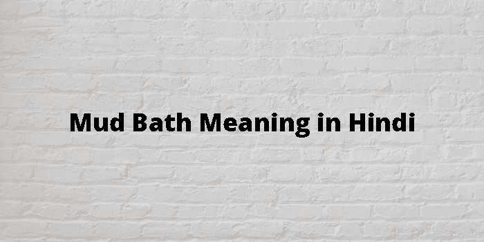 Mud Bath Meaning In Hindi - हिंदी अर्थ