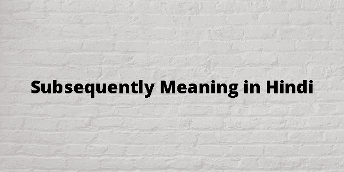 subsequently-meaning-in-hindi