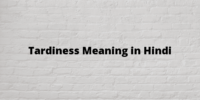 tardiness-meaning-in-hindi