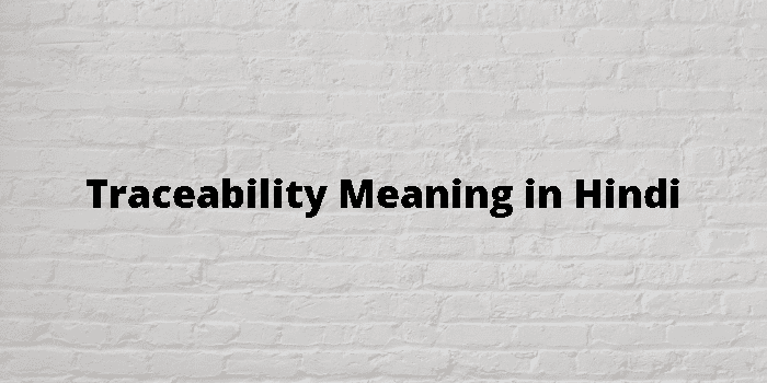 traceability-meaning-in-hindi