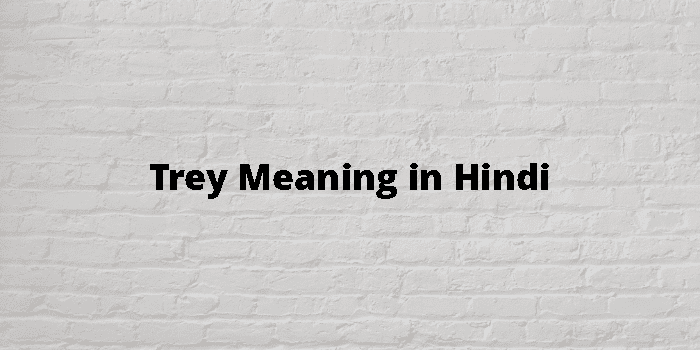 Trey Meaning In Hindi - हिंदी अर्थ