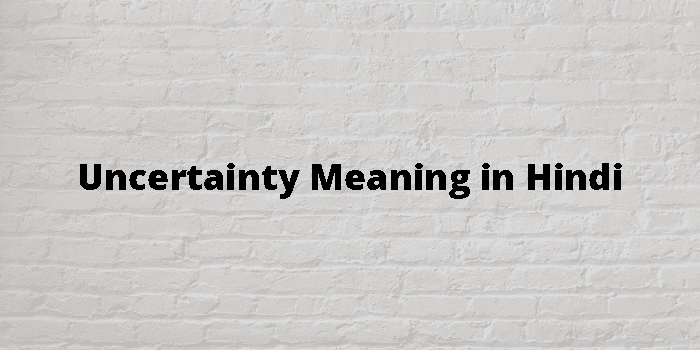 uncertainty-meaning-in-hindi