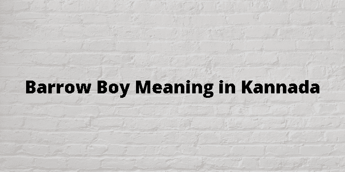 Barrow Boy Meaning In Kannada