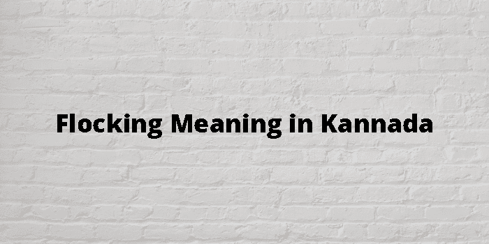Flocking Meaning In Kannada - ಕನ್ನಡ ಅರ್ಥ