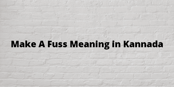 make-a-fuss-meaning-in-kannada