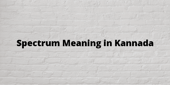 Spectrum Meaning In Kannada 