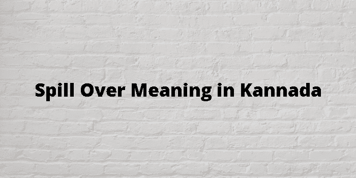 Spill Over Meaning In Kannada - ಕನ್ನಡ ಅರ್ಥ