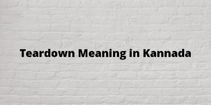 teardown-meaning-in-kannada