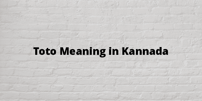 Toto Meaning In Kannada - ಕನ್ನಡ ಅರ್ಥ