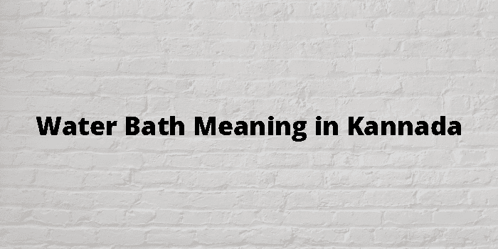 Water Bath Meaning In Kannada - ಕನ್ನಡ ಅರ್ಥ