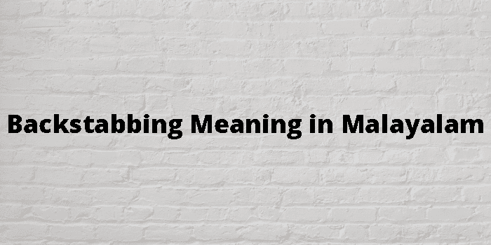 Backstabbing Meaning In Malayalam - മലയാളം അർത്ഥം