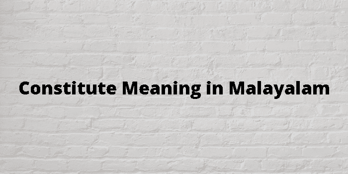 Constitute Meaning In Malayalam - മലയാളം അർത്ഥം