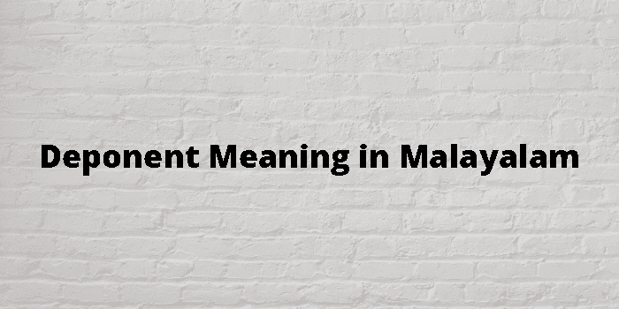 deponent-meaning-in-malayalam