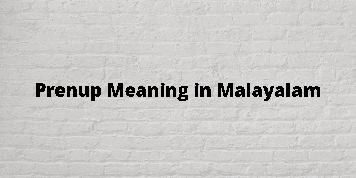 Prenup Meaning In Malayalam 