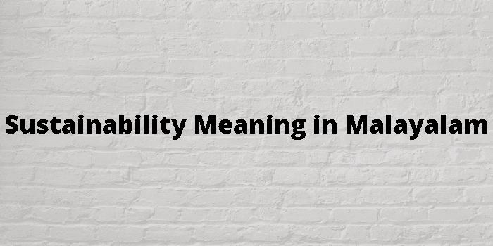 Sustainability Meaning In Malayalam 