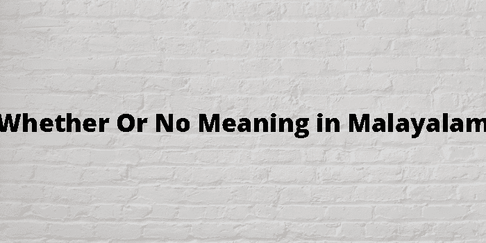 whether-or-no-meaning-in-malayalam