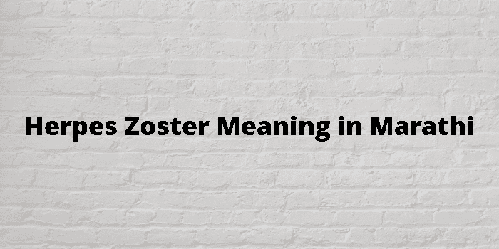 Herpes Zoster Meaning In Marathi 