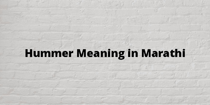 Hummer Meaning In Marathi - मराठी अर्थ