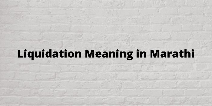 Liquidation Meaning In Marathi