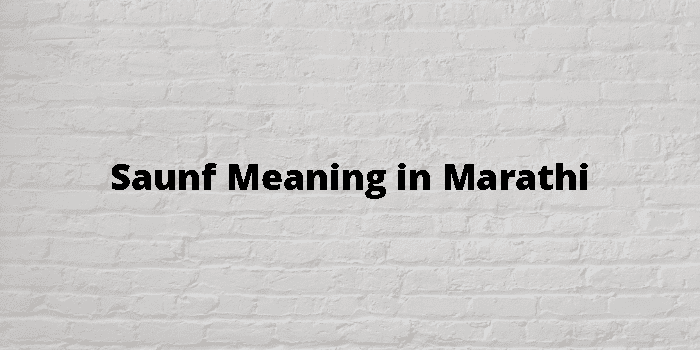 Saunf Meaning In Marathi - मराठी अर्थ