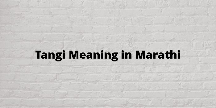 Tangi Meaning In Marathi - मराठी अर्थ