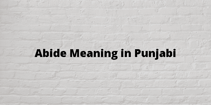 abide-meaning-in-punjabi