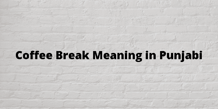 Coffee Break Meaning In Punjabi 