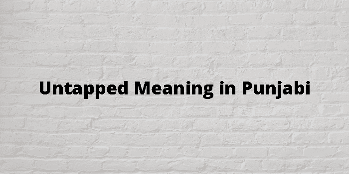 Untapped Meaning In Punjabi - ਪੰਜਾਬੀ ਦਾ ਮਤਲਬ