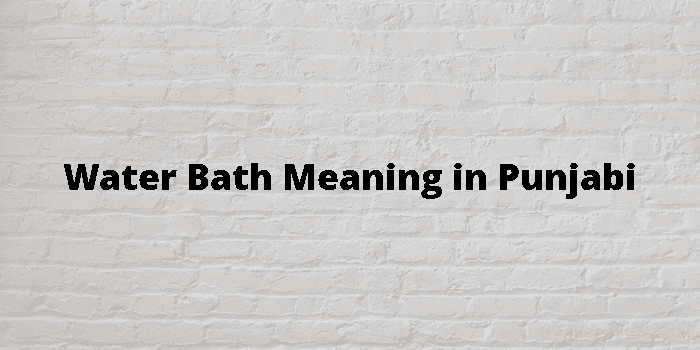 Water Bath Meaning In Punjabi - ਪੰਜਾਬੀ ਦਾ ਮਤਲਬ