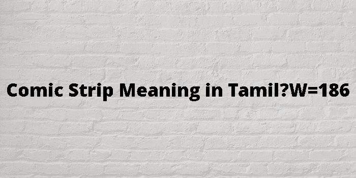 Comic Strip Meaning In Tamil 