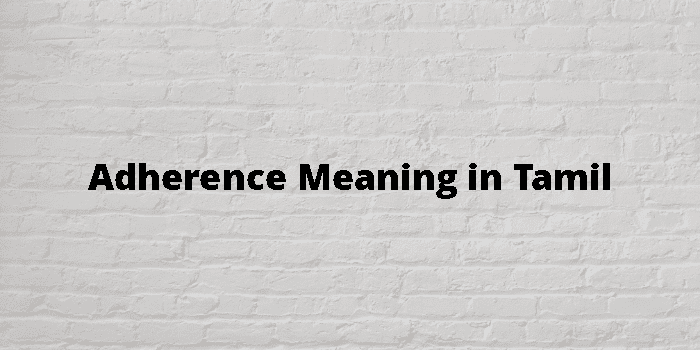 adherence-meaning-in-tamil