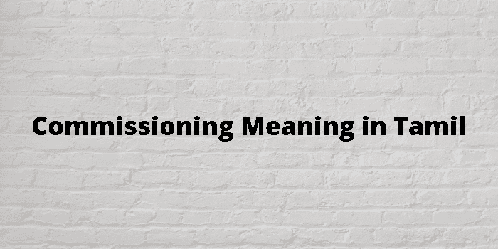 commissioning-meaning-in-tamil