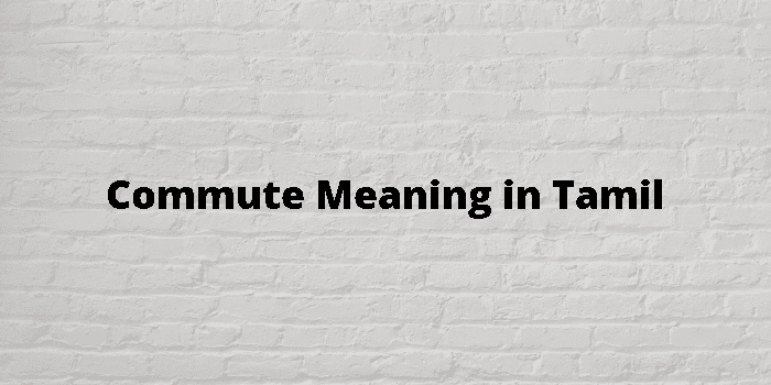 Commute Meaning In Tamil