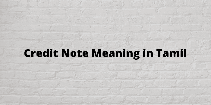 credit-note-meaning-in-tamil