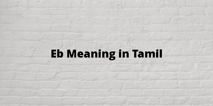 Eb Meaning In Tamil - தமிழ் அர்த்தம்