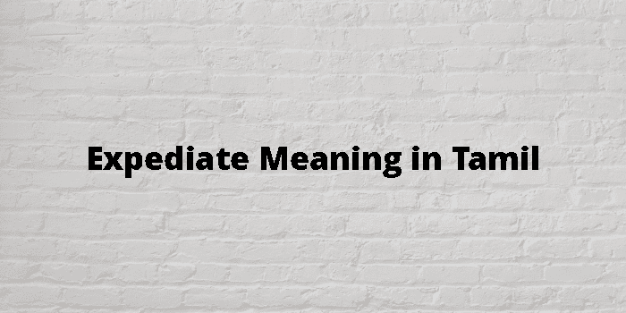 Expediate Meaning In Tamil - தமிழ் அர்த்தம்