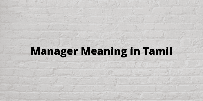 Project Manager Meaning In Tamil