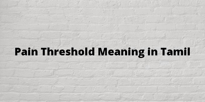 pain-threshold-meaning-in-tamil