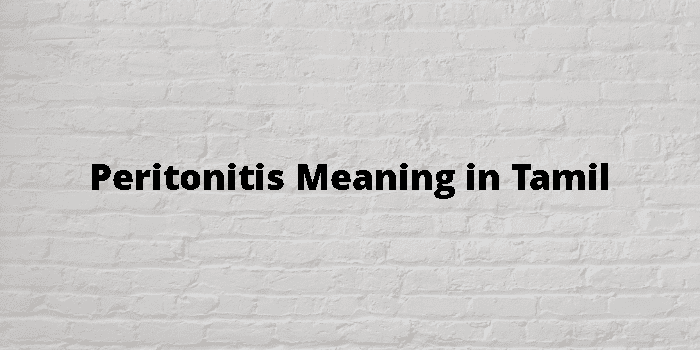 peritonitis-meaning-in-tamil